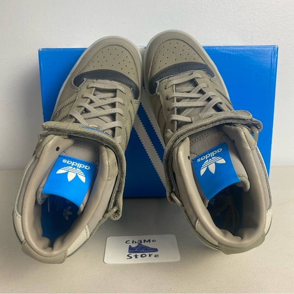 Adidas Forum Mid Clay/Dark Gray/Sesame Unisex Shoes Sneakers Men Sz - Picture 6 of 13